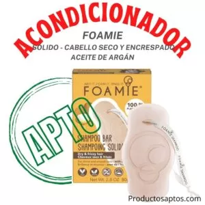 Acondicionador Solido Cabello Seco Encrespado Argan Foamie