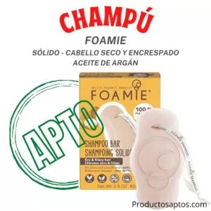 Champu Solido Cabello Encrespado Argan Foamie