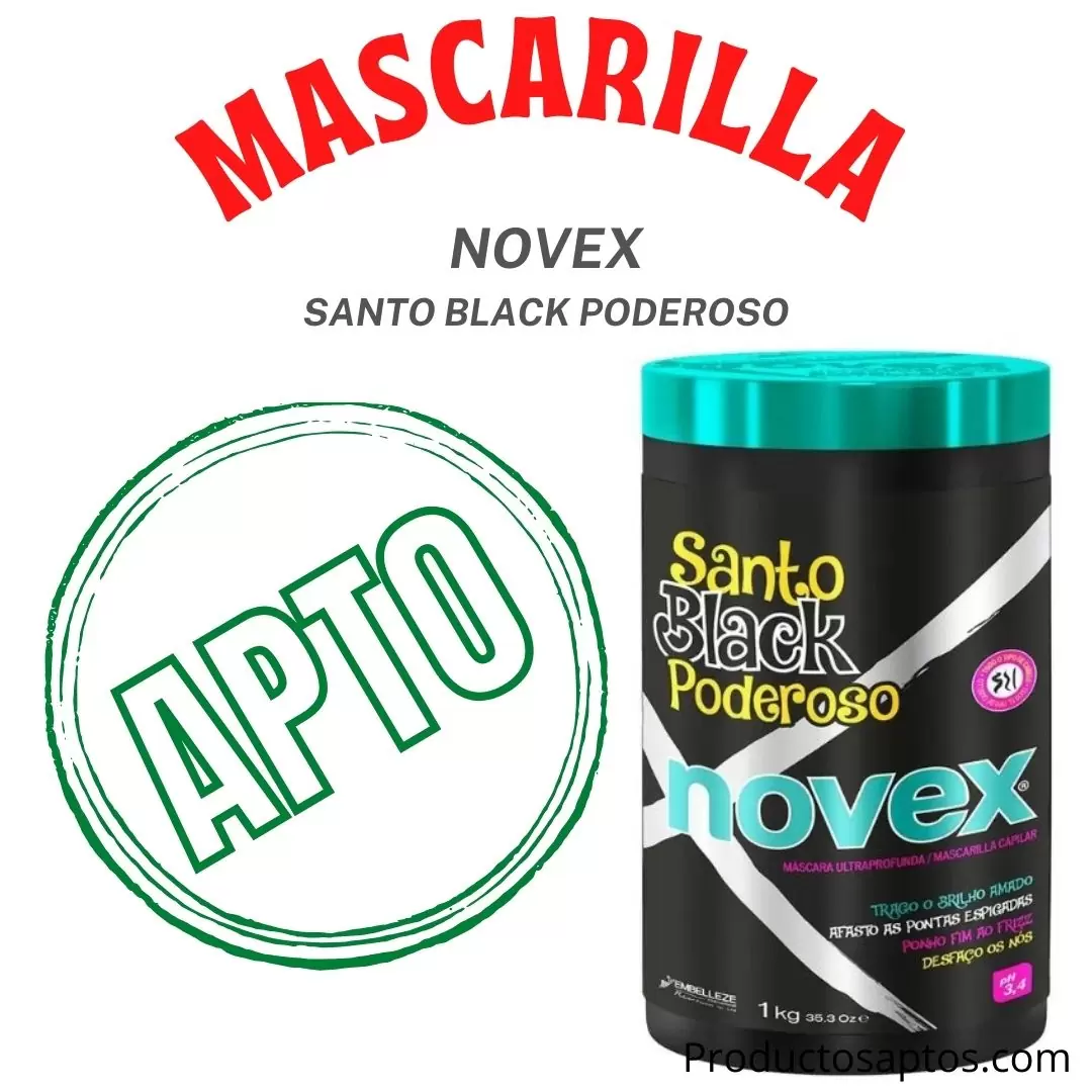 MASCARILLA SANTO BLACK PODEROSO NOVEX